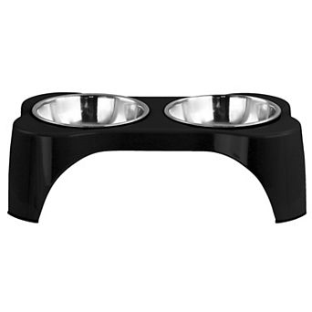 Gibson Everyday Bow Wow Meow 3 pc Elevated Pet Bowl Dinner Set