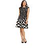 Women's London Times Print Fit & Flare Dress