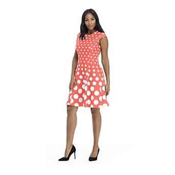 Women's London Times Print Fit & Flare Dress