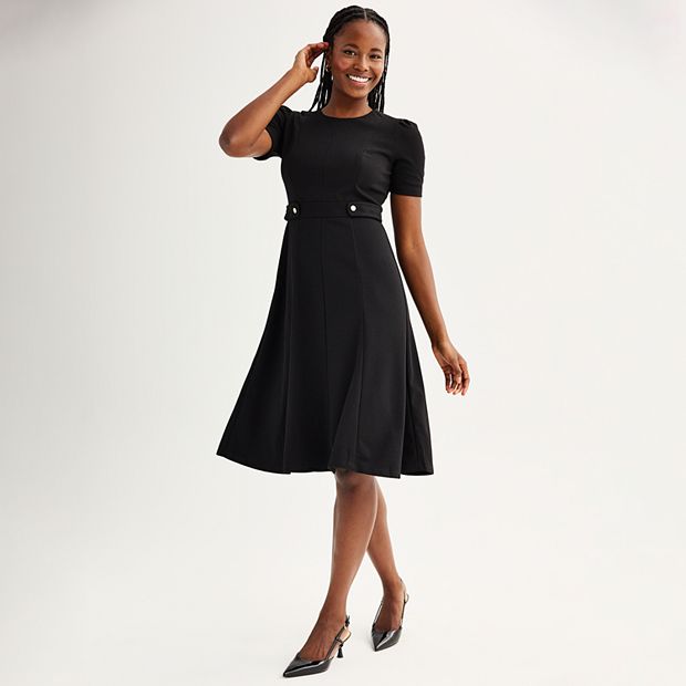 Review Fit 'n Flare Belted Dress