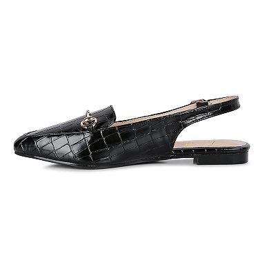 London Rag Trempe Women's Croc Slingback Sandals