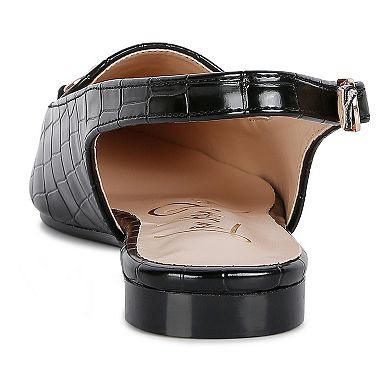 London Rag Trempe Women's Croc Slingback Sandals