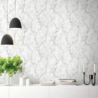 NextWall Faux Marble Peel and Stick Wallpaper