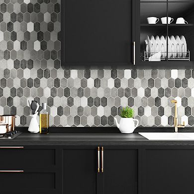NextWall Hex Tile Peel & Stick Wallpaper