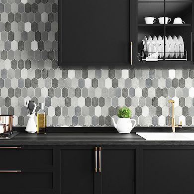 NextWall Hex Tile Peel & Stick Wallpaper