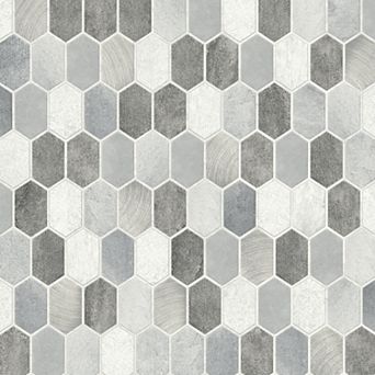 NextWall Hex Tile Peel & Stick Wallpaper