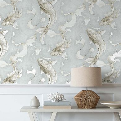 NextWall Koi Fish Peel and Stick Wallpaper