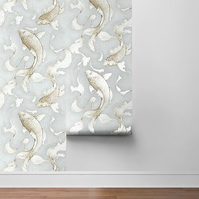 NextWall Koi Fish Peel and Stick Wallpaper