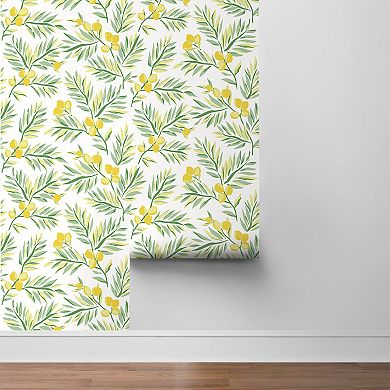 NextWall Lemon Branch Peel and Stick Wallpaper