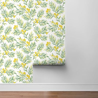 NextWall Lemon Branch Peel and Stick Wallpaper