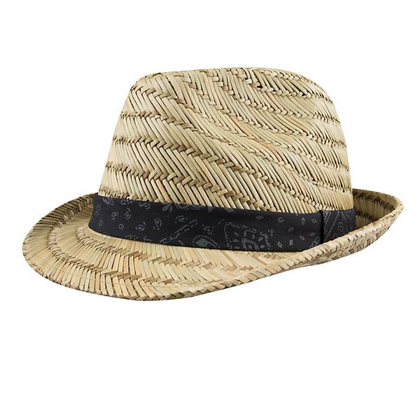 Men's Levi's® Straw Fedora Hat with Bandana Band