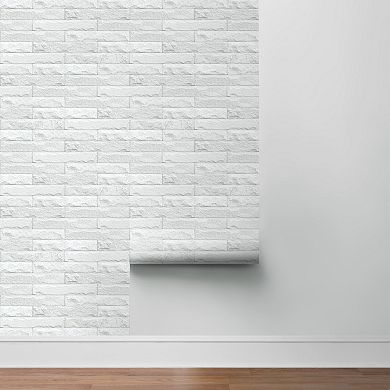 NextWall Limestone Brick Peel and Stick Wallpaper