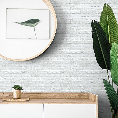 NextWall Limestone Brick Peel and Stick Wallpaper