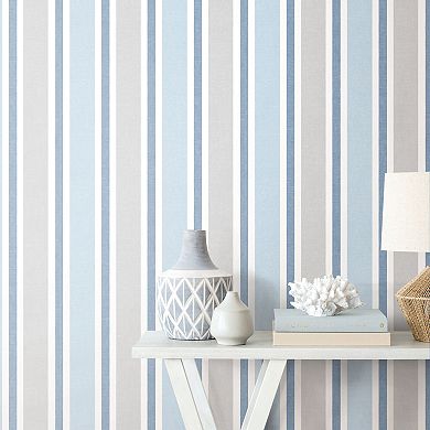 NextWall Linen Stripe Peel & Stick Wallpaper