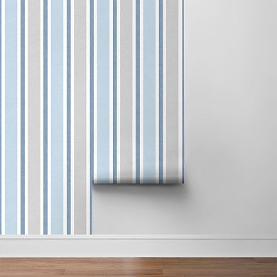 NextWall Linen Stripe Peel & Stick Wallpaper