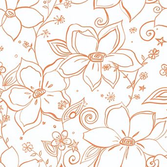 NextWall Linework Floral Peel and Stick Wallpaper