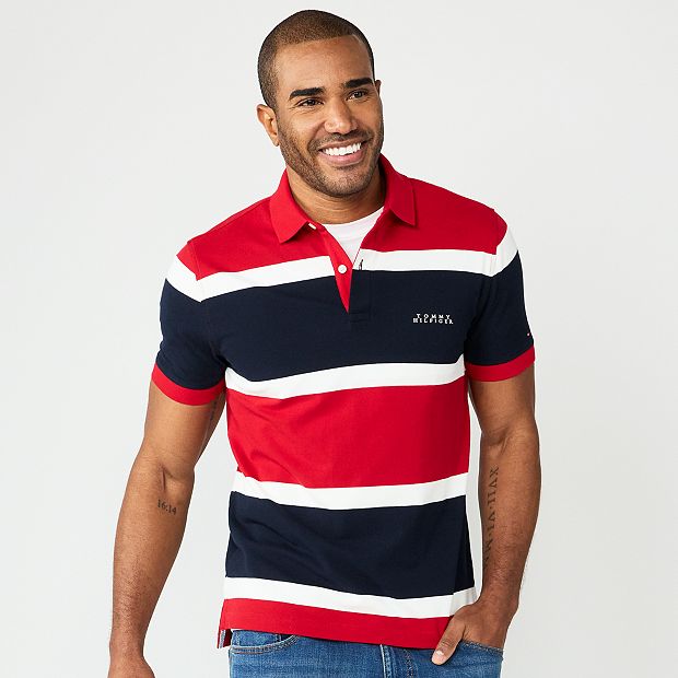 Tommy hilfiger men's outlet striped polo t shirt