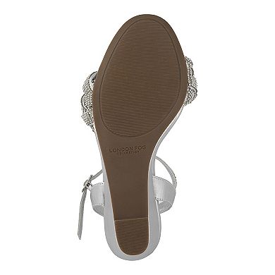 London Fog Delaney Women's Wedge Dress Sandals