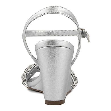 London Fog Delaney Women's Wedge Dress Sandals