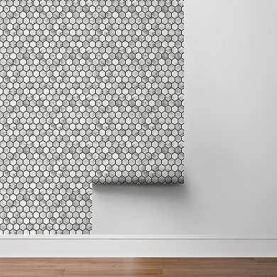 NextWall Marble Hexagon Peel & Stick Wallpaper