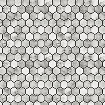 NextWall Marble Hexagon Peel & Stick Wallpaper
