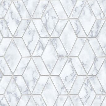 NextWall Marble Tile Peel and Stick Wallpaper