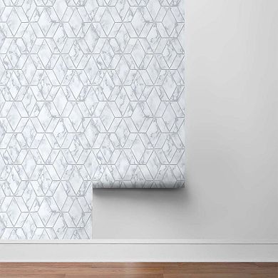 NextWall Marble Tile Peel and Stick Wallpaper