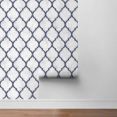 NextWall Marbled Ogee Peel & Stick Wallpaper
