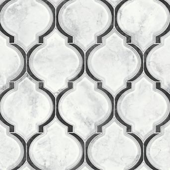 NextWall Marbled Ogee Peel & Stick Wallpaper