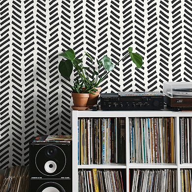 NextWall Mod Chevron Peel & Stick Wallpaper