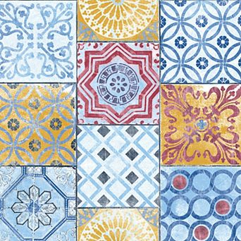 NextWall Moroccan Tile Peel and Stick Wallpaper