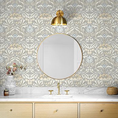 NextWall Morris Flower Peel & Stick Wallpaper
