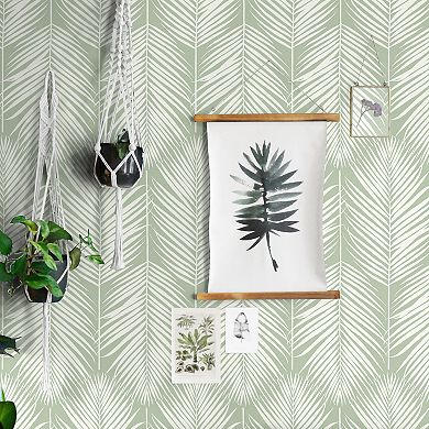 NextWall Palm Silhouette Peel & Stick Wallpaper