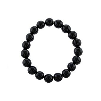 Main and Sterling 10 mm Gemstone Bead Bracelet