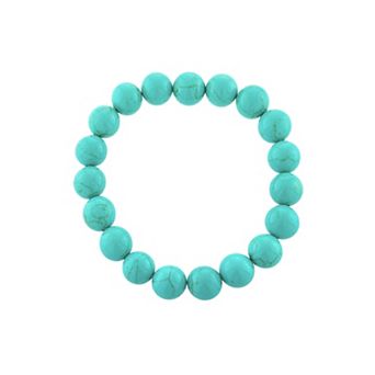 Main and Sterling 10 mm Gemstone Bead Bracelet