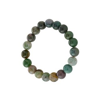 Main and Sterling 10 mm Gemstone Bead Bracelet