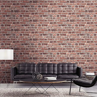 NextWall Red Brick Peel and Stick Wallpaper