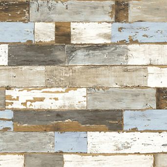 NextWall Rustic Shiplap Peel and Stick Wallpaper
