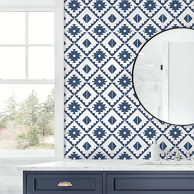 NextWall Southwest Tile Peel and Stick Wallpaper