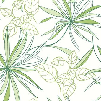 NextWall Spider Plants Peel and Stick Wallpaper