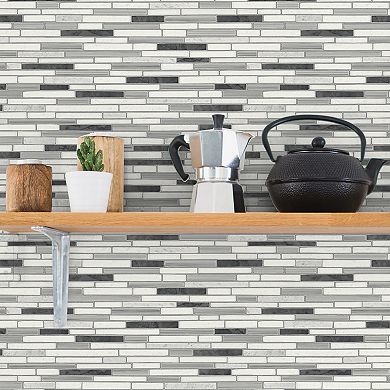 NextWall Strip Tile Peel & Stick Wallpaper