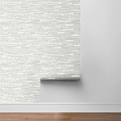 NextWall Strip Tile Peel & Stick Wallpaper