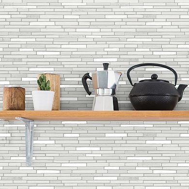 NextWall Strip Tile Peel & Stick Wallpaper