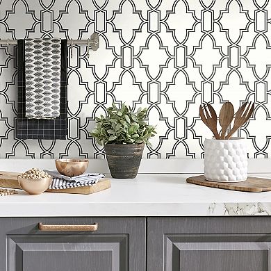 NextWall Tile Trellis Peel and Stick Wallpaper