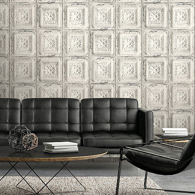 NextWall Tin Tile Peel and Stick Wallpaper