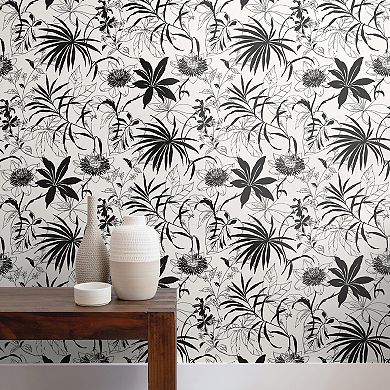 NextWall Tropical Garden Peel & Stick Wallpaper