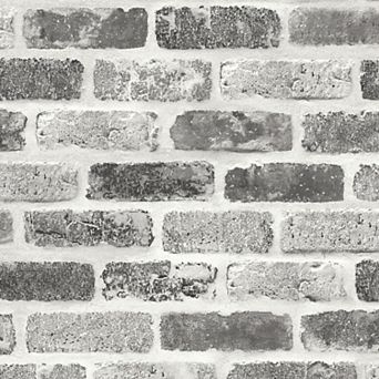 NextWall Washed Brick Peel and Stick Wallpaper