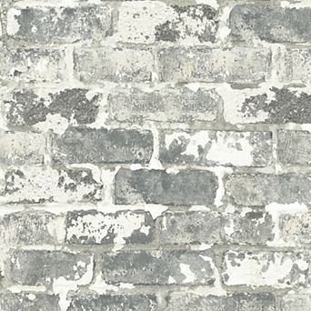 NextWall Weathered Brick Peel and Stick Wallpaper