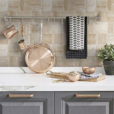 NextWall Wood Block Peel and Stick Wallpaper