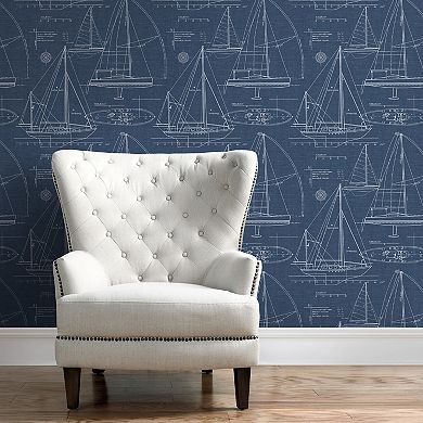 NextWall Yacht Club Peel and Stick Wallpaper